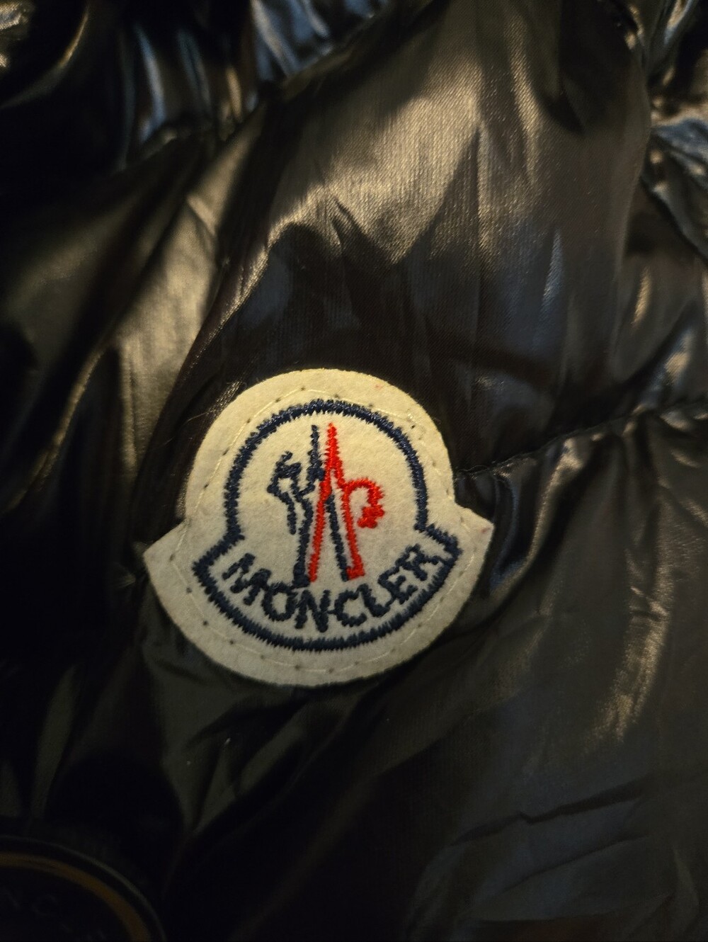Moncler Grenoble Down Puffer Vest Fur Lined Hood Black Womens Size 1 US Small - Picture 2 of 15
